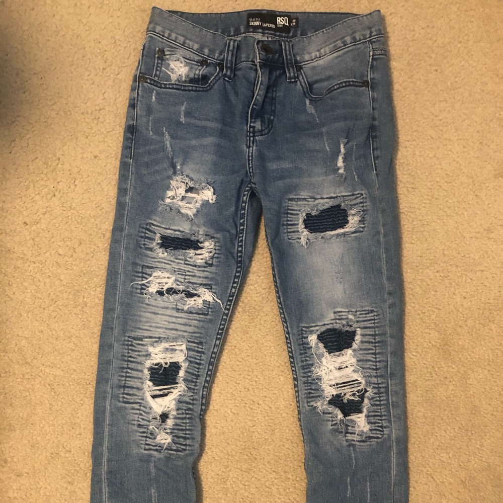 RSQ Seattle Skinny Tapered Jeans | Navy